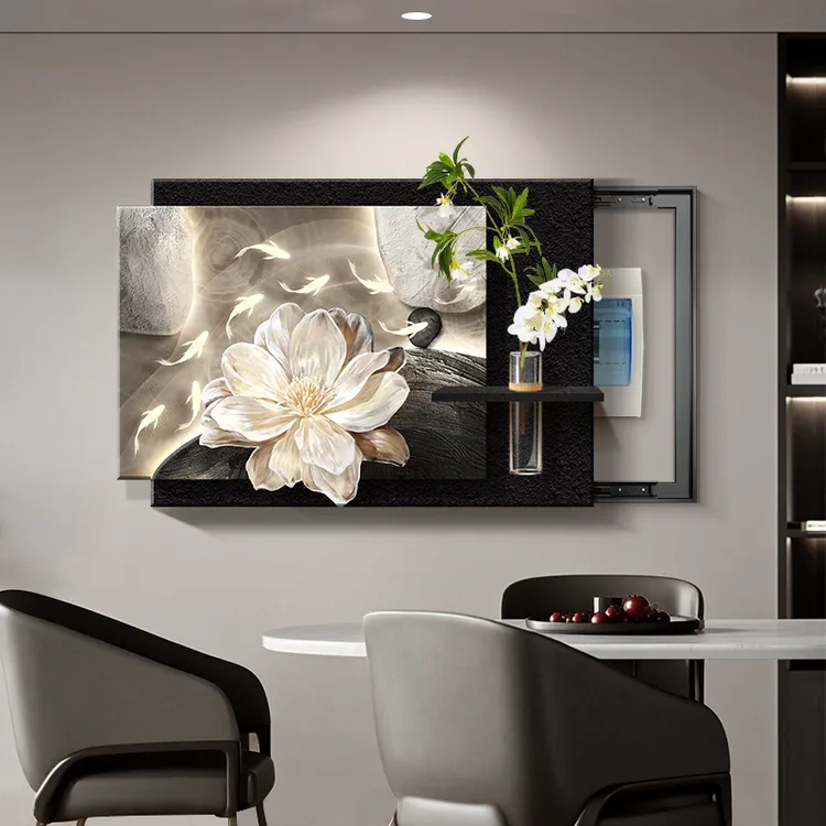 轻奢电表箱装饰画客厅高级感2025网红电表箱挂画2025最新款高级感