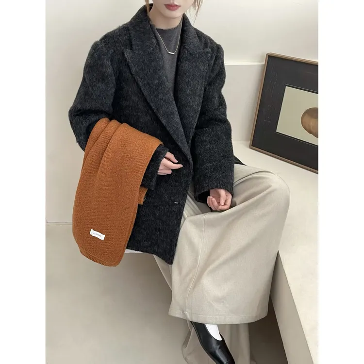 KIKI严选：8525-HX家欧货南油秋冬小西装新款轻奢时尚大衣外套