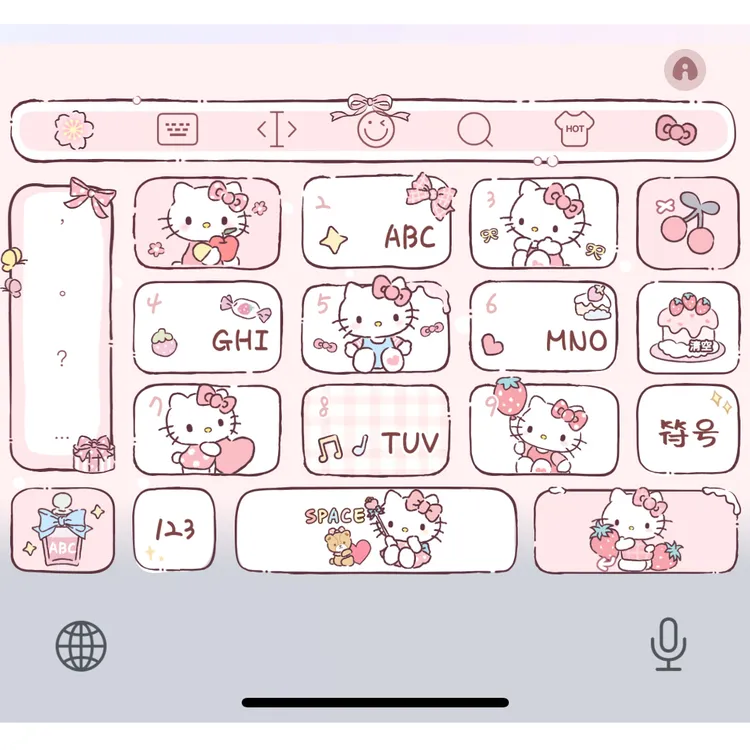 【 粉粉Kitty 】/苹果安卓百度输入法双色键盘