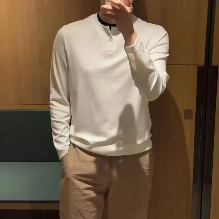 2025新款男士圆领卫衣时尚潮流百搭青年宽松休闲长袖上衣打底衫男