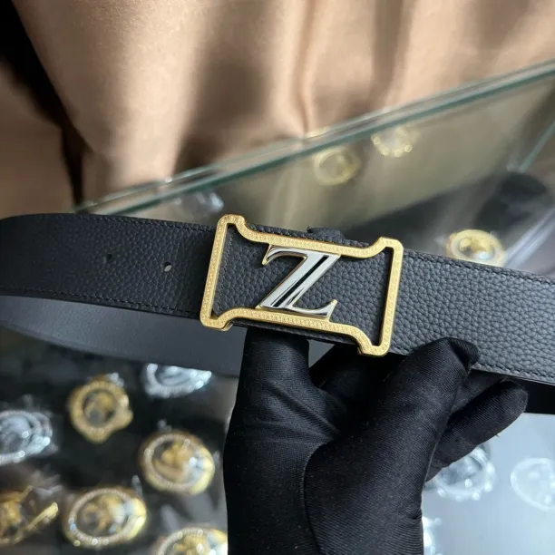 新款男士皮带高档休闲牛皮腰带Z字母青中老年时尚商务高端送礼潮