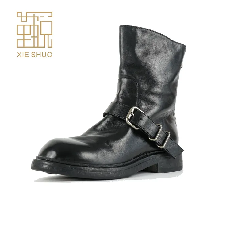 鞋说｜2025新品靴子朋克风真皮水洗马丁靴冬季时尚百搭机车靴