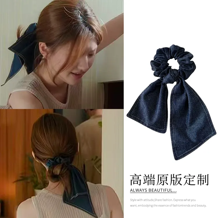 许我耀眼许妍赵露思同款飘带蝴蝶结发圈高级感大肠圈ins韩系发饰