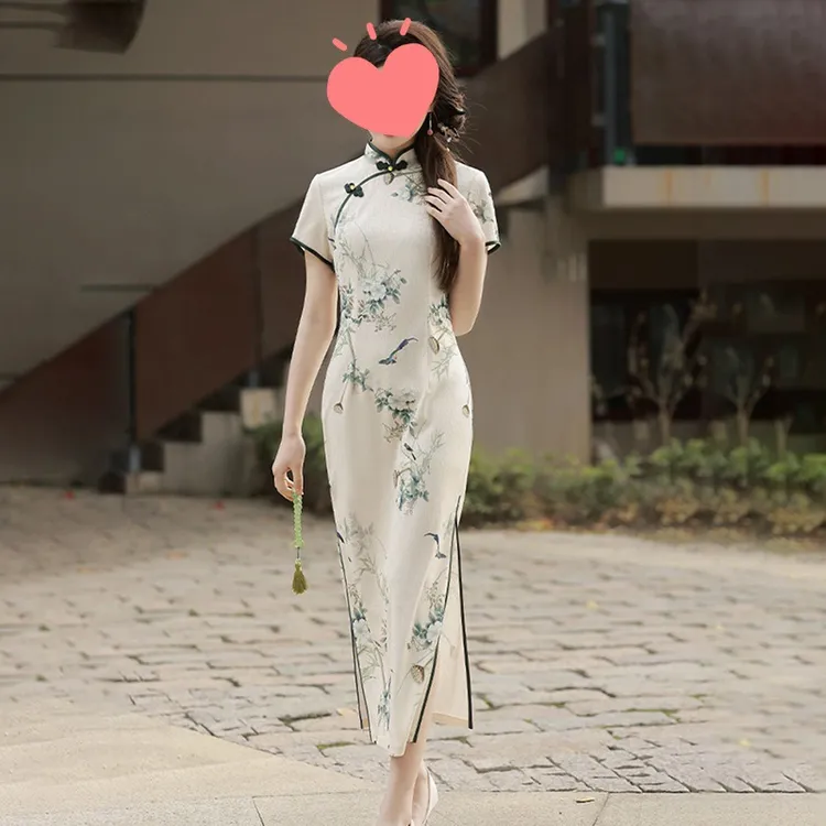 希音2025茶服年轻款新中式时尚感夏季旗袍新款女国风