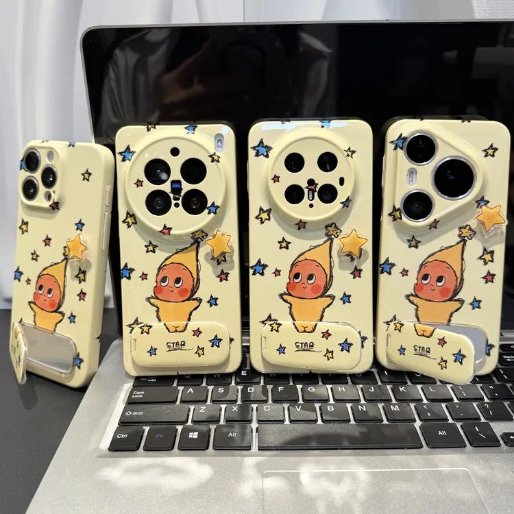 旋转星星人支架适用苹果/华为/荣耀/OPPO/VIVO/小米手机壳防摔