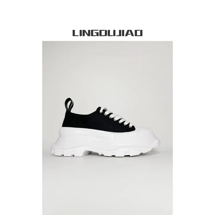 【经典百搭帆布厚底老爹鞋】2001/6cm