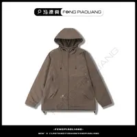 咖【极光工装连帽冲锋衣棉服】866秋冬·户外解构设计休闲情侣款