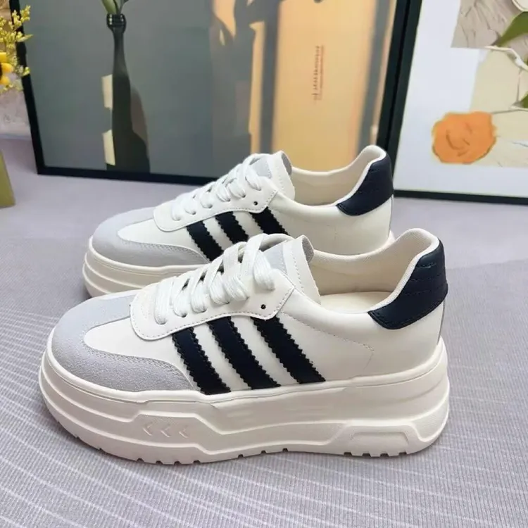 【JTG&SHOES 官方正品】小个子内增高厚底德训鞋女春秋季百搭运动鞋
