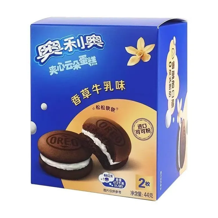 奥利奥夹心云朵蛋糕派香草牛乳味软糯点心下午茶蛋糕44g休闲零食