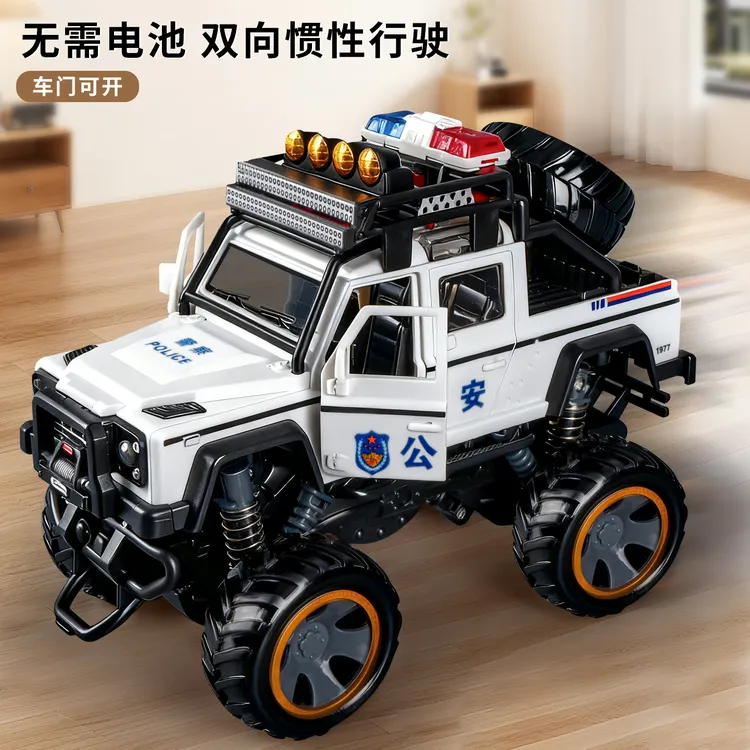 新款儿童惯性警车玩具3-6岁惯性可开门宝宝玩具车新款越野车汽车