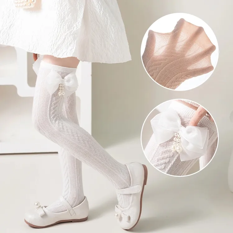 女童袜子春秋薄款百搭儿童学院风中筒袜洋气外穿潮女孩宝宝长筒袜