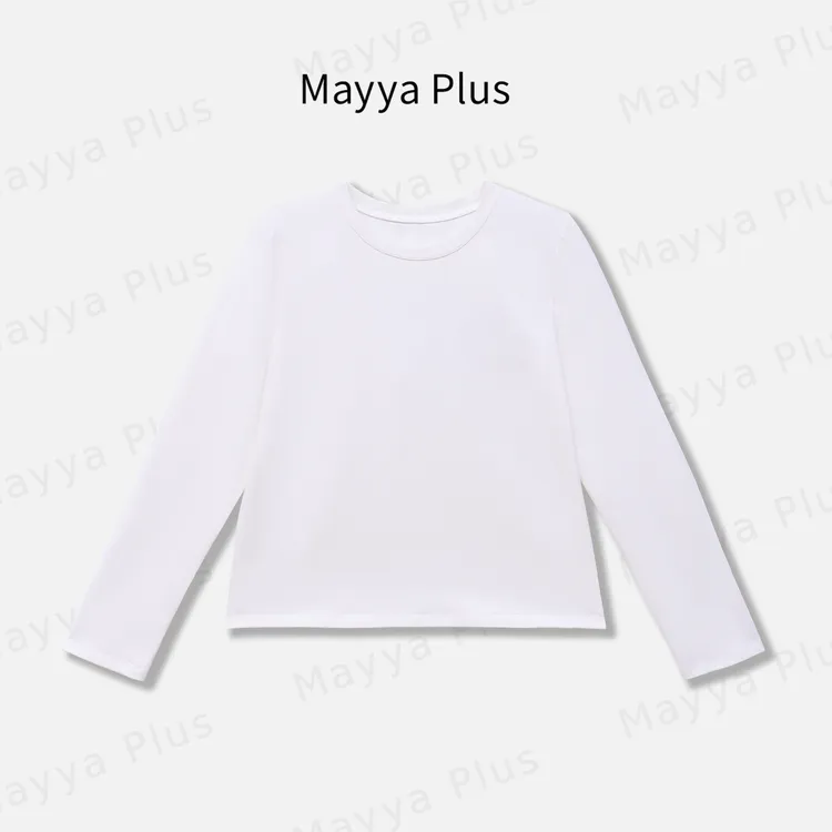 【克罗T】Mayya Plus麦芽定制慵懒风女早秋新款长袖休闲T恤32536167