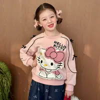 【大清仓】女童装立体绣花加绒卫衣2025冬季裤子可爱套头宽松上衣