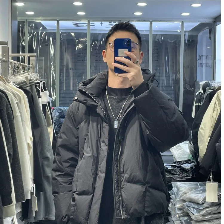 2025冬新国标90白鸭绒连帽短款绗缝收口袖保暖羽绒服时尚百搭外套