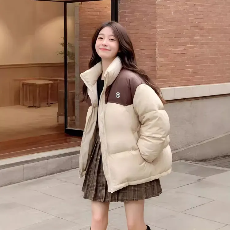 羽绒服冬季女高级感短款新款韩版鸭绒小个子保暖平湖外套学生立领