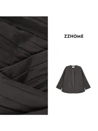 ZOZO HOME ｜秩序时髦复古无领简线条藏肉外套q171873p