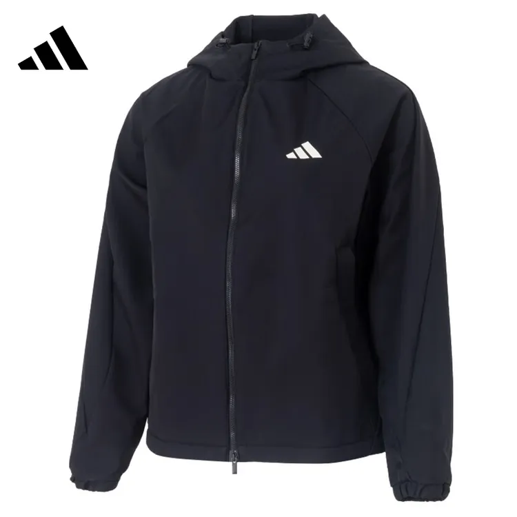 流光风Adidas阿迪达斯冬季女子运动休闲连帽夹克外套KC0054