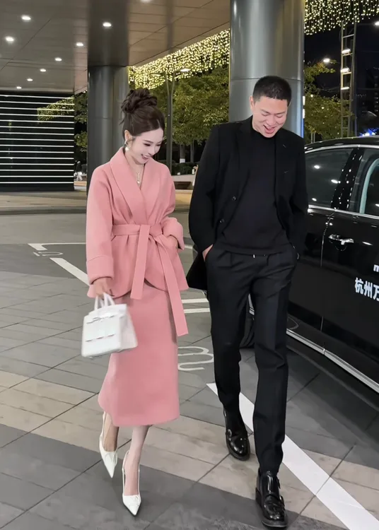 【冬装新款】DO675冬季轻奢时尚气质羊毛呢套装系带上衣+半身裙套装