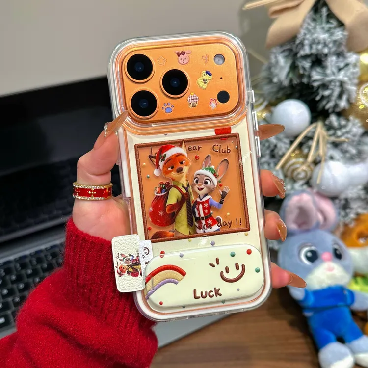 圣诞相框朱迪尼克支架适用苹果17手机壳华为P70软vivo小米oppo套