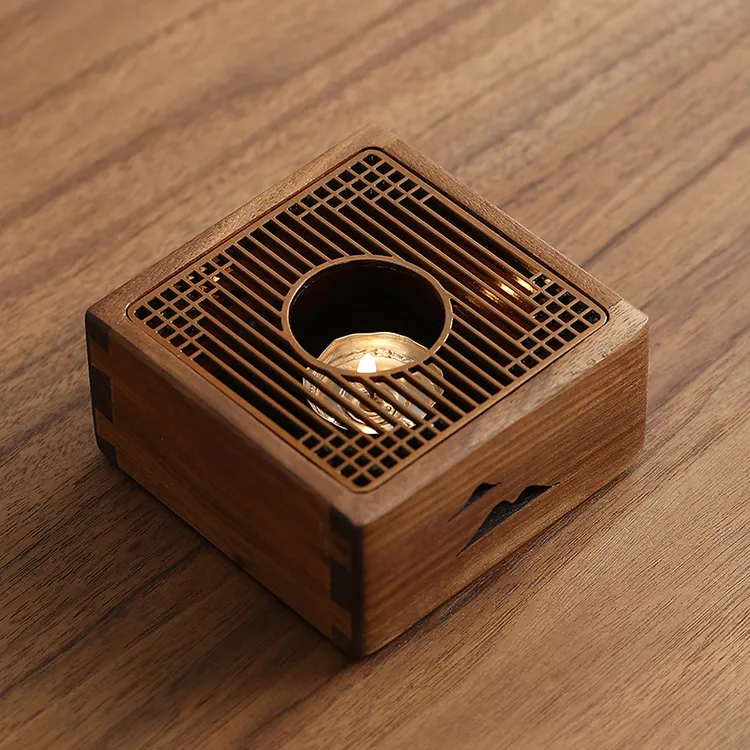 温茶炉蜡烛煮茶底座保温暖茶器家用中式高档烘茶炉围炉煮茶温茶器