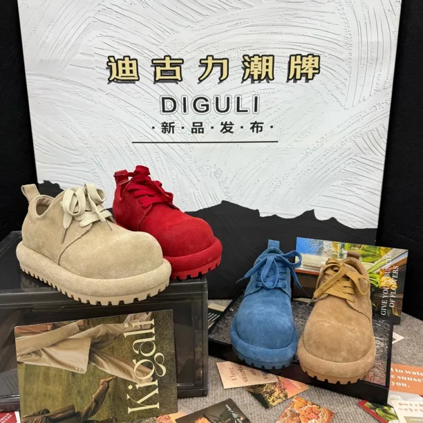 【迪古力】复古厚底勃肯鞋女2026新款春季磨砂皮面包鞋潮休闲鞋秀