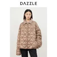 DAZZLE地素菱格棉服外套2I4H303