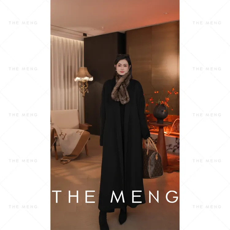 THE MENG【沦陷-长款】阿拉善王府骆驼绒贵妇老钱大衣#M254K1530