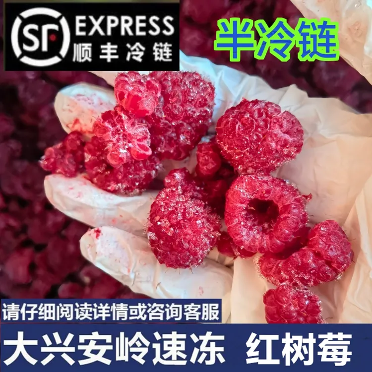 新鲜冷冻速冻覆盆子3斤/10斤树莓水果昔果酱果汁没加糖