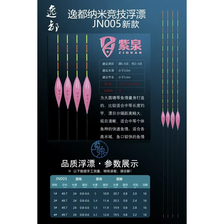 逸都JN系列新款鲫鱼漂回锅大非黑坑偷驴定制高灵敏轻弱口适用