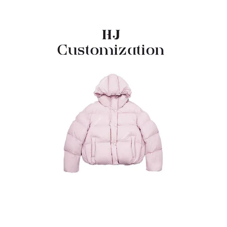 【郝洁】“空气泡芙”时髦百搭无胆充绒连帽加厚轻盈保暖鹅绒服8912