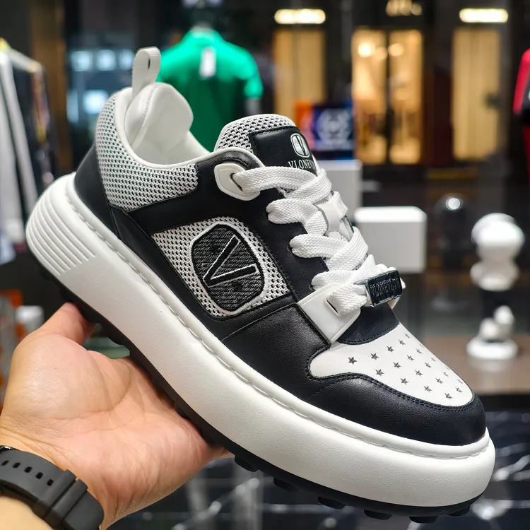 【皇嘉名品】欧货高端男鞋2024秋冬新款时尚大牌真皮百搭休闲板鞋