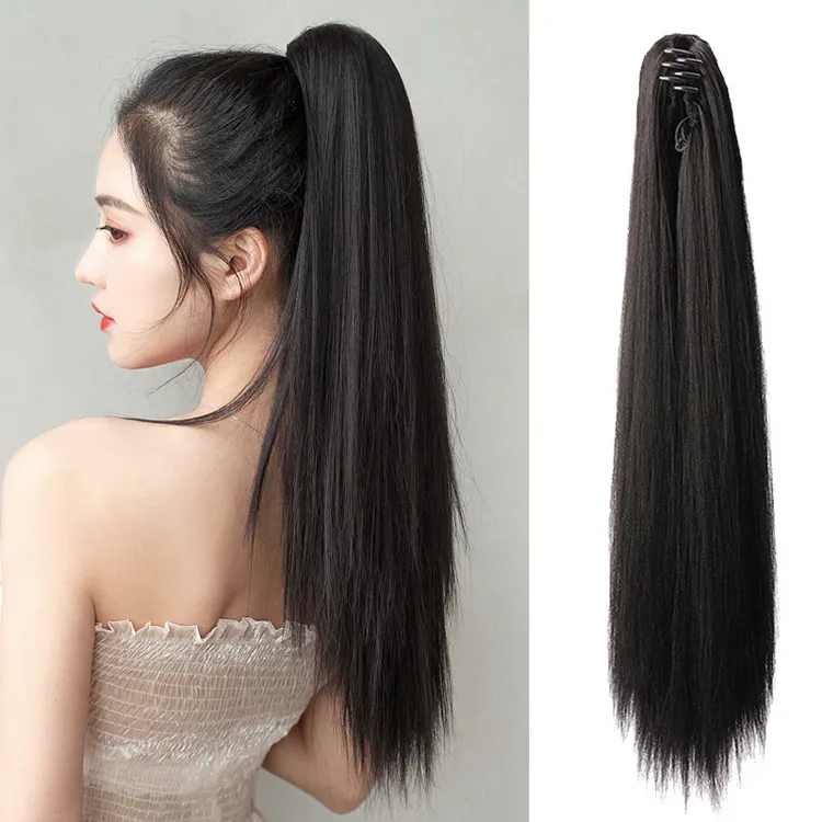 假发抓夹直发马尾女仿真假马尾气质自然接发马尾辫便捷抓夹长直发