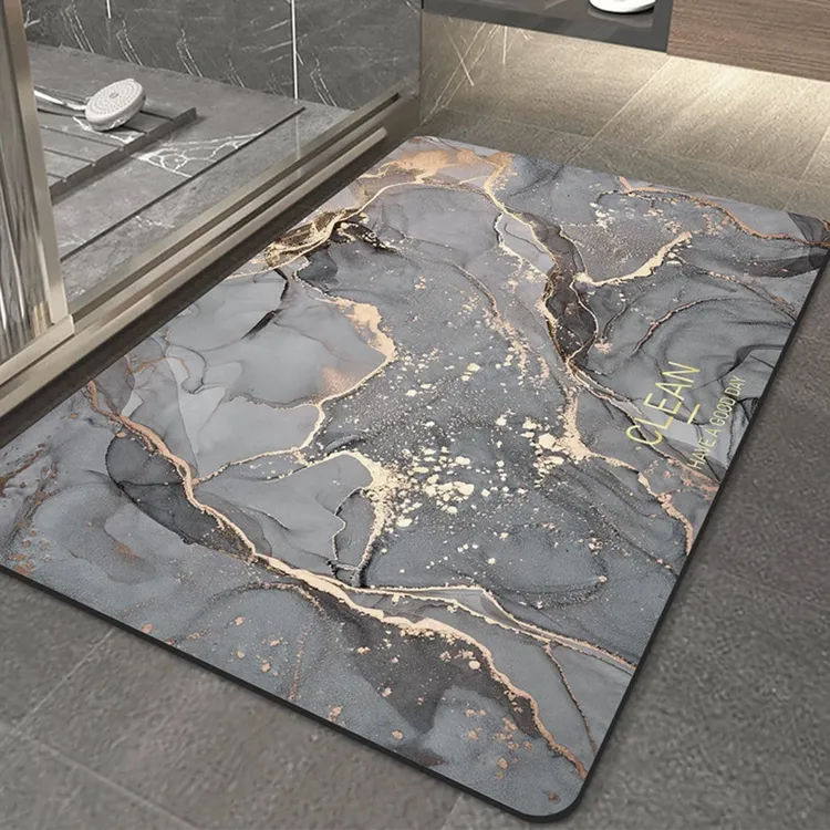 北欧风硅藻泥垫卫生间门口入户门防滑浴室垫卫生间浴室卫生间脚垫