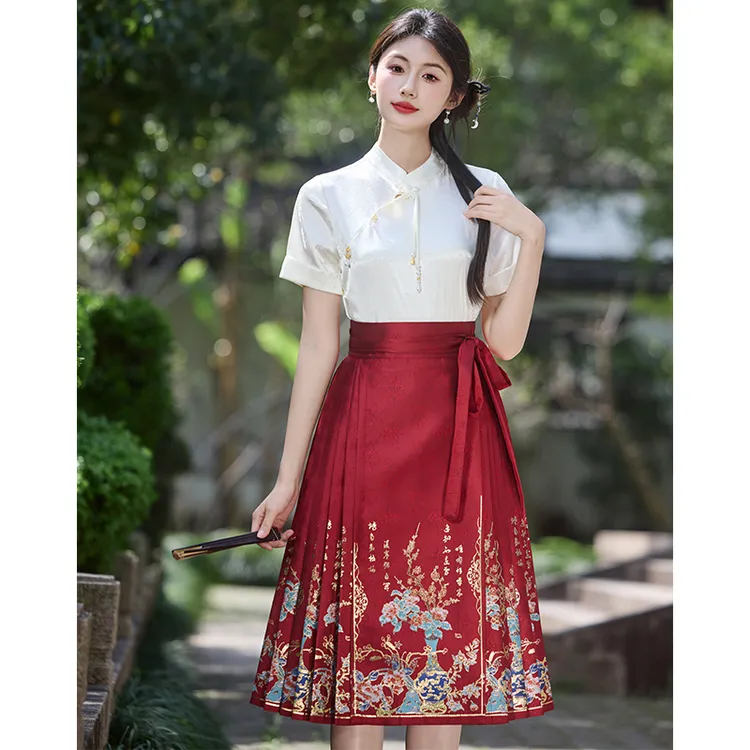 马面裙日常2025新款小个子可以上班穿的国风改良明制汉服春夏女装