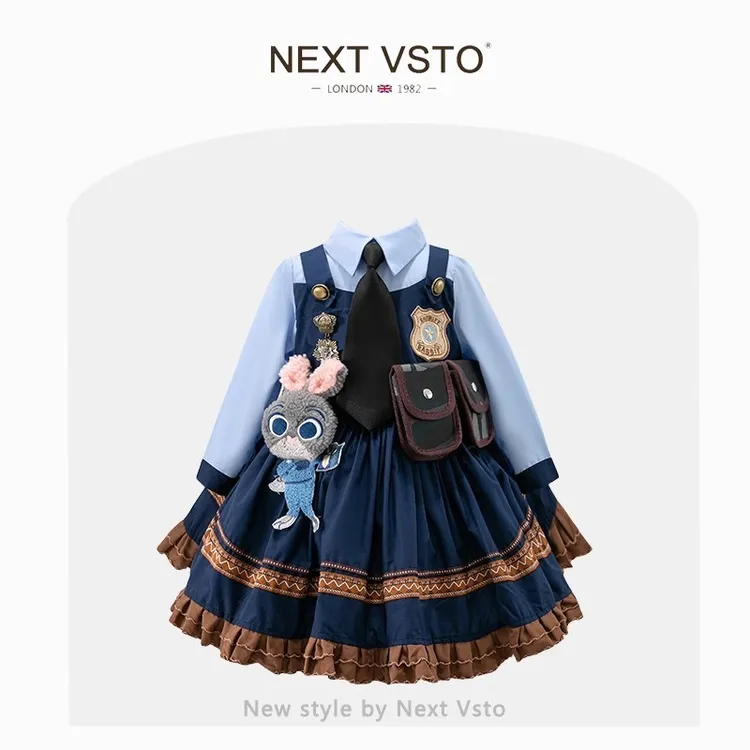 公主裙洛丽塔女童裙子儿童春秋装连衣裙2025新款洋气女孩朱迪衣服