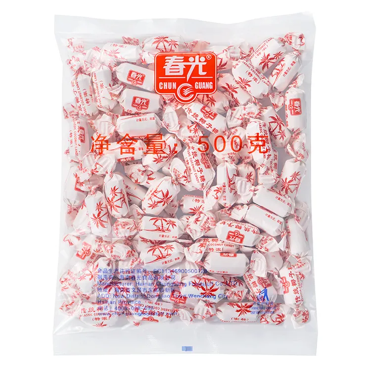 包邮 海南特产 春光传统特浓椰子糖500g散装 椰奶糖果喜糖