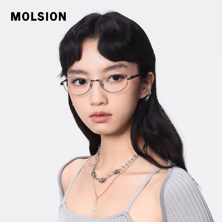 Molsion/陌森【蛋仔镜】25年肖战致高质感镜框光学镜防蓝光MA7006