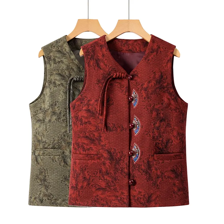 妈妈春装马甲外套洋气新款中老年春秋50-60岁奶奶马夹上衣女坎肩