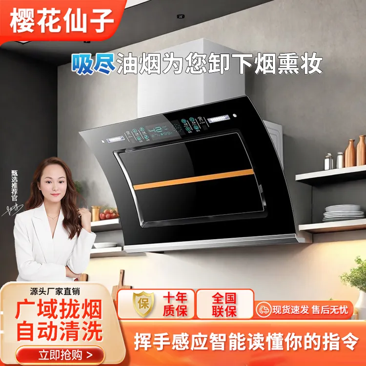 樱花仙子机抽油烟机厂家直销大吸力吸油烟机侧吸式家用