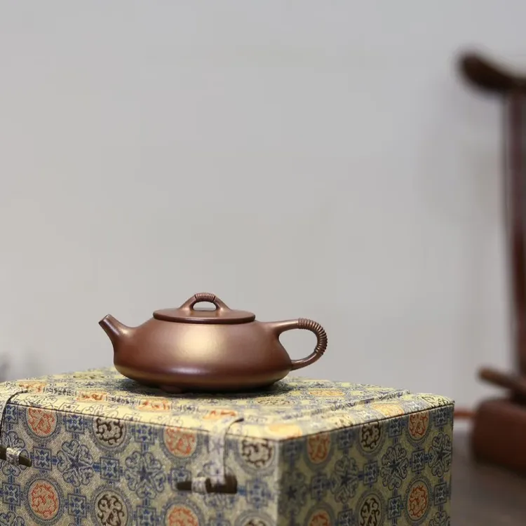 【线瓢】—全手工，一厂老紫泥，14孔，200ml阳
