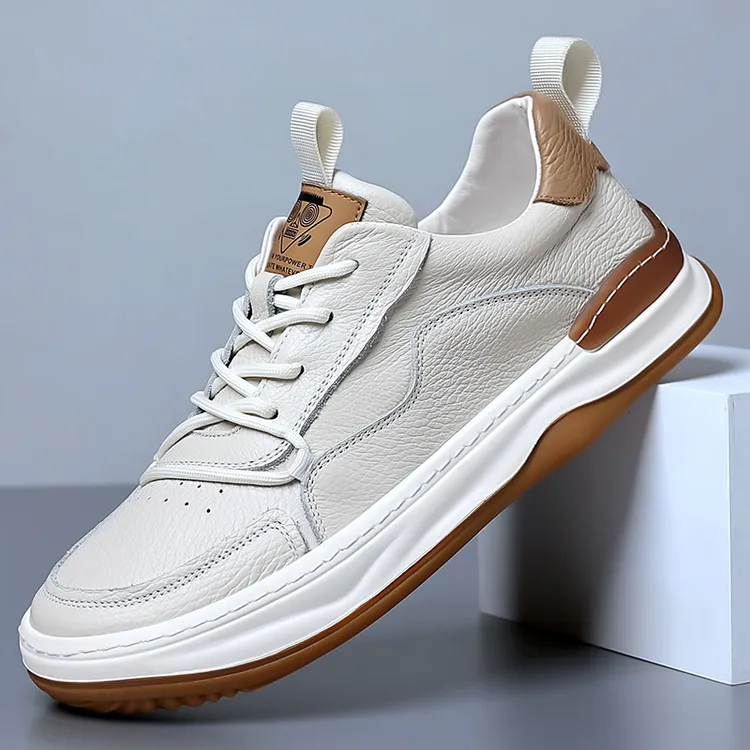 头层牛皮春秋季休闲皮鞋男款真皮软底软面时尚夏季男士开车鞋单鞋