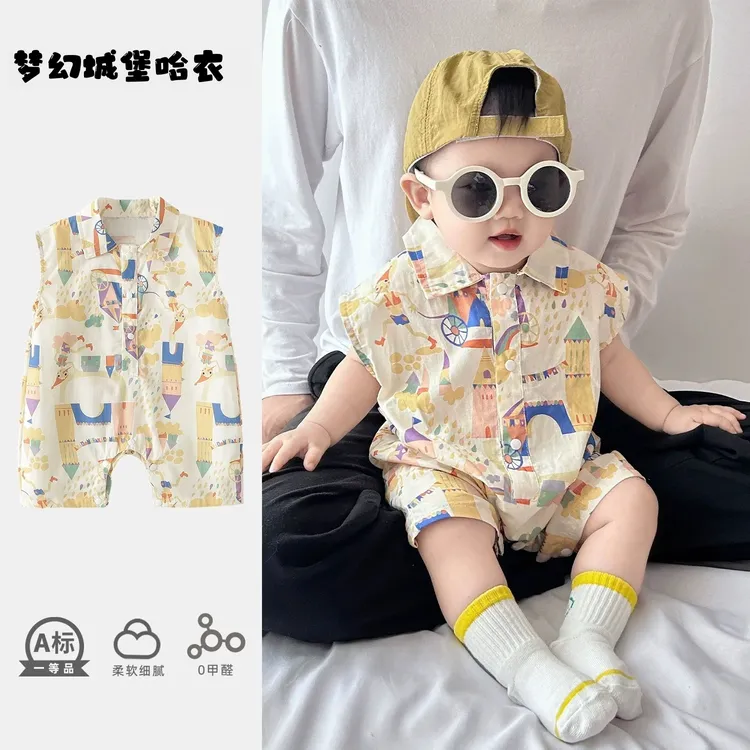婴儿衣服夏装宝宝连体衣夏季超萌洋气韩版婴幼儿夏天包屁衣外出服
