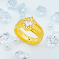 足金999 中古鸽子蛋戒指1.98 20圈口