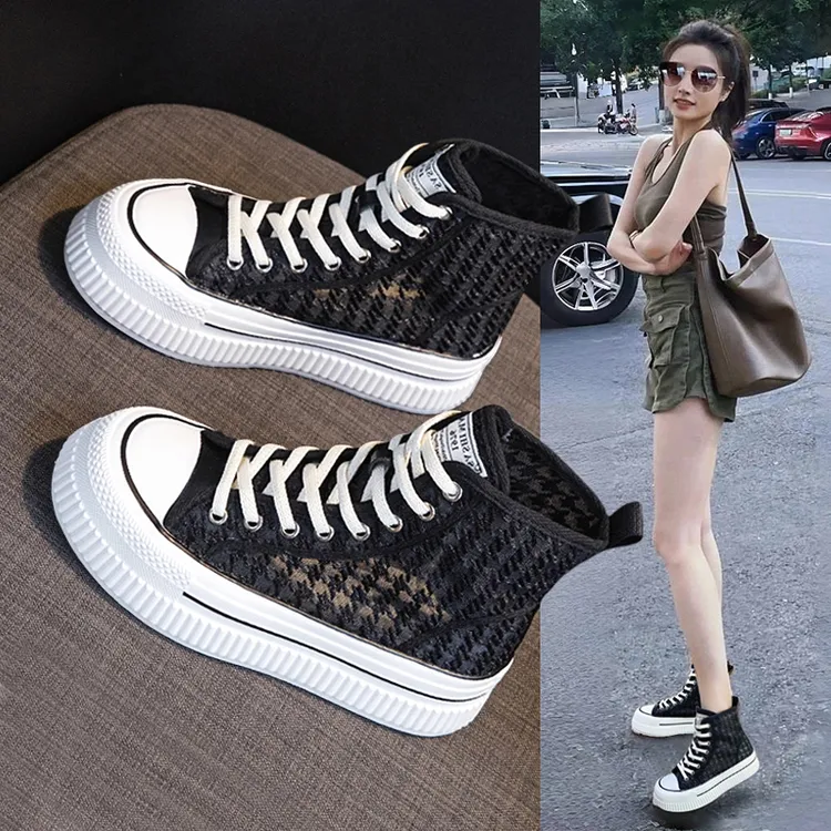 万达撤柜厚底增高透气薄款短靴网靴镂空马丁靴女秋天2025新款凉鞋