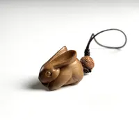 印度老山檀 小兔子挂饰