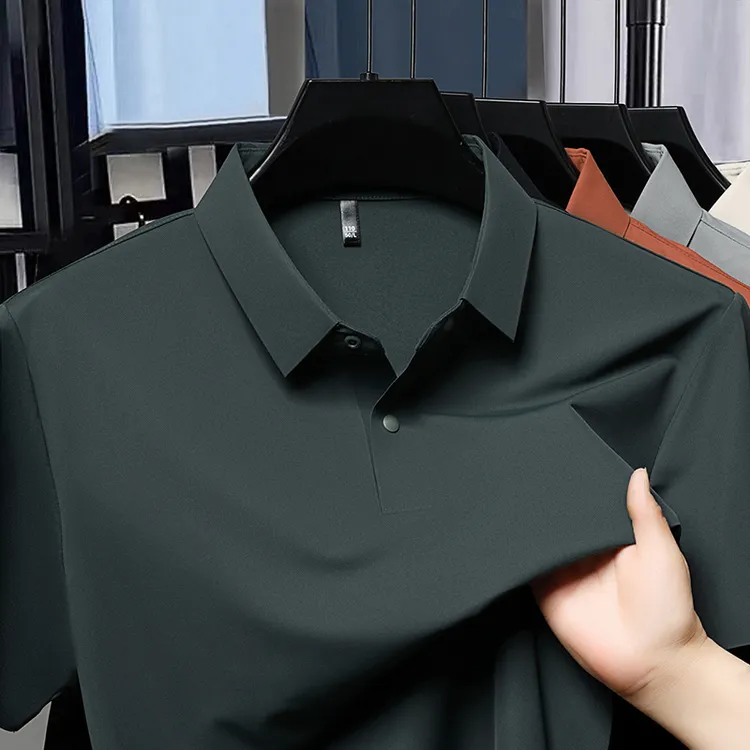 【海外撤柜正品专卖店】轻奢男士翻领polo衫无痕舒适百搭短袖T恤