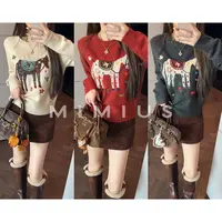 【mimius】U 马上开花羊毛刺绣圆领毛衣 汉服 WG12086