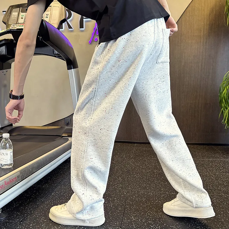 潮牌满天星设计感休闲裤男春秋宽松直筒裤2025新款春秋季运动卫裤