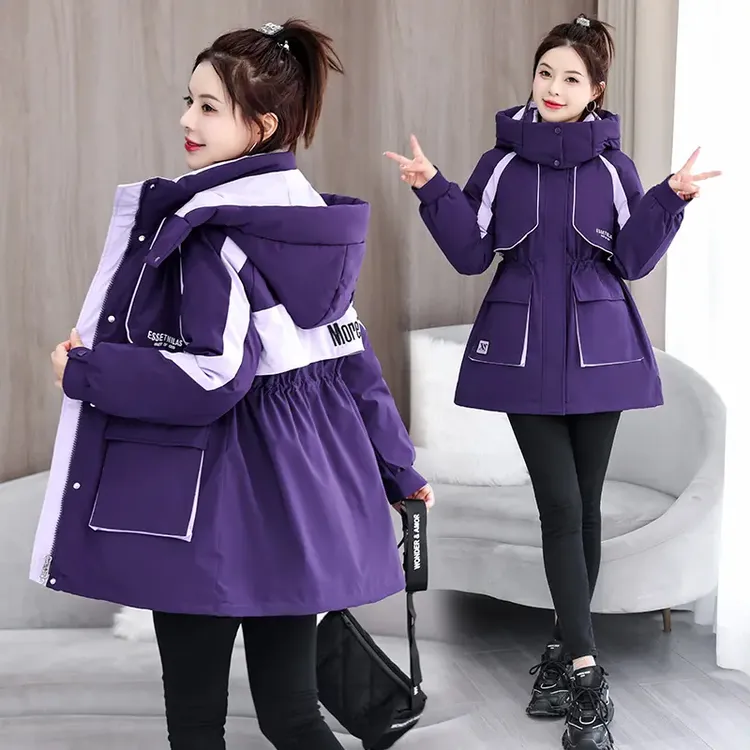 爆款冲锋衣棉服外套女2025年冬季新款韩版加厚保暖宽松可脱帽棉袄