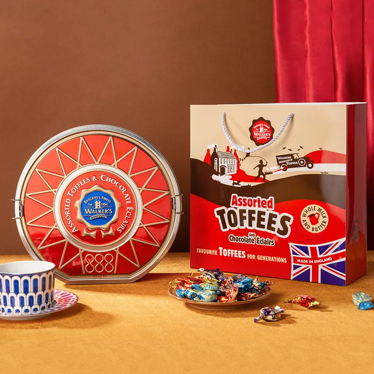 英国进口沃尔克斯太妃糖简装礼盒装组合什锦味丝滑送礼888g